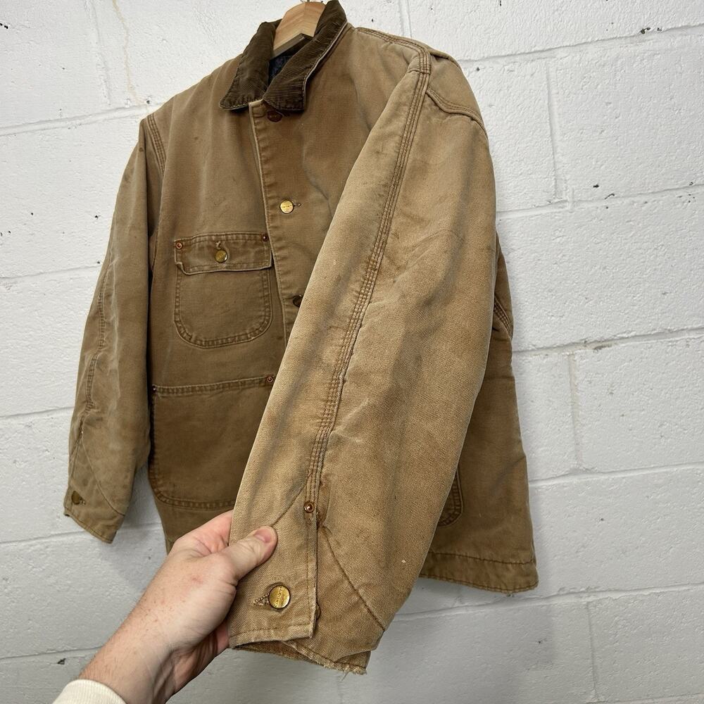 Vintage 1970s Carhartt Blanket-Lined Chore Coat “Tan” - Picture 9 of 12